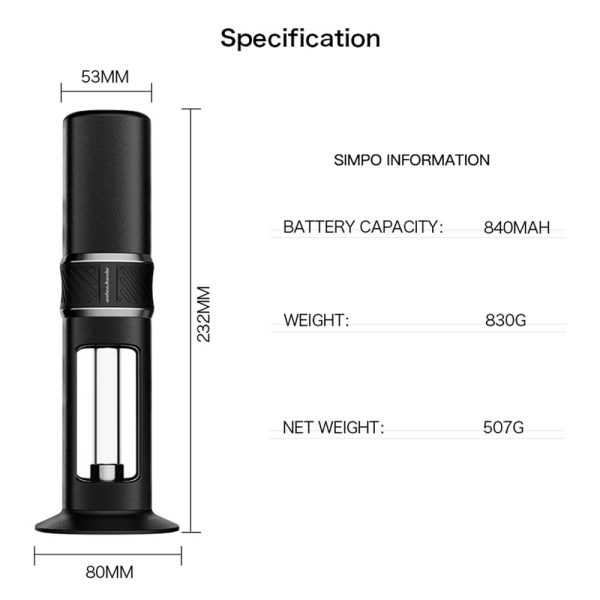 Simpo Electric Herb Grinder Automatic Grinder - Image 4